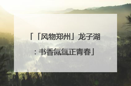 「风物郑州」龙子湖：书香氤氲正青春